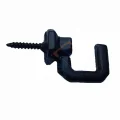BUĞZ Vidalı Kanca, Askı Büyük - 15x23mm, Siyah - 100 Adet
