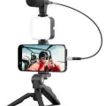 BUĞZ Video Making Kit Telefon Tutucu Vlog Video Mini Led Işıklı
