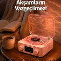 BUĞZ Vintage Tarz Bluetooth Hoparlör – Gece Işığı ve Zaman Göstergeli Yeni Nesil