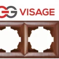 BUĞZ Visage Amazon Ceviz 2 Li Çerçeve - Priz ve Anahtar İçin Uyumlu Çerçeve