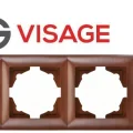 BUĞZ Visage Amazon Ceviz 3 Lü Çerçeve - Priz ve Anahtar İçin Uyumlu Çerçeve