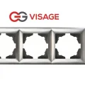 BUĞZ Visage Ambiance Füme 3 Lü Çerçeve - Priz ve Anahtar İçin Uyumlu Çerçeve