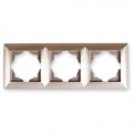  Visage Ambiance Metalik Bej 3 Lü Çerçeve - Priz ve Anahtar İçin Uyumlu Çerçeve