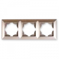 BUĞZ Visage Ambiance Metalik Bej 3 Lü Çerçeve - Priz ve Anahtar İçin Uyumlu Çerçeve