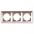  Visage Ambiance Metalik Bej 3 Lü Çerçeve - Priz ve Anahtar İçin Uyumlu Çerçeve