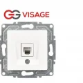  Visage Beyaz Telefon Prizi (CAT3) Çerçevesiz - Priz ve Anahtar İçin Uyumlu Çerçeve