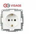  Visage Beyaz Topraklı Priz Çerçevesiz - Priz ve Anahtar İçin Uyumlu Çerçeve