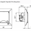 BUĞZ Visage Beyaz Topraklı Priz Çerçevesiz - Priz ve Anahtar İçin Uyumlu Çerçeve