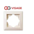  Visage Krem Tekli Çerçeve - Priz ve Anahtar İçin Uyumlu Çerçeve