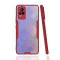 BUĞZ Vivo V21e Kılıf Platin Silikon - Kırmızı