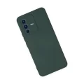 BUĞZ Vivo V23 5g Kılıf Nano İçi Kadife Silikon - Koyu Yeşil