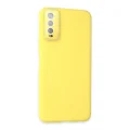 BUĞZ Vivo Y11s Kılıf Lansman Glass Kapak - Sarı