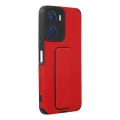 BUĞZ Vivo Y16 Kılıf Mega Standlı Silikon - Kırmızı