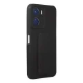 BUĞZ Vivo Y16 Kılıf Mega Standlı Silikon - Siyah