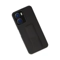 BUĞZ Vivo Y16 Kılıf Mega Standlı Silikon - Siyah
