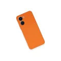 BUĞZ Vivo Y16 Kılıf Nano İçi Kadife Silikon - Turuncu
