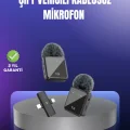 BUĞZ Vlog Podcast ve Röportajlar İçin Kablosuz Çift Yaka Mikrofon