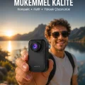 BUĞZ Vlog, Seyahat ve Günlük Video Çekimleri İçin Mini Kamera Yeni Nesil