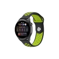 BUĞZ Watch 20mm Spor Delikli Kordon - Siyah-yeşil