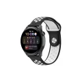 BUĞZ Watch 22mm Spor Delikli Kordon - Siyah-beyaz