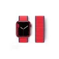 BUĞZ Watch 42mm Hasırlı Cırtcırtlı Kordon - Kırmızı