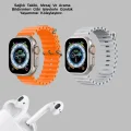 BUĞZ Watch 9 Max Akıllı Saat ve Kablosuz Kulaklık Seti 2 Kordonlu Sesli Görüşme Özellikli - BUĞZ
