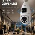 BUĞZ Wi-Fi Çift Lens Ampul Kamera  Akıllı Ev Güvenliği