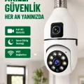 BUĞZ WiFi Ampul Güvenlik Kamerası 1080P Full HD Gece Görüşlü ve Hareket Algılamalı