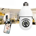  Wifi Güvenlik Kamerası 360 Derece Dönebilen Harekete Duyarlı Gece Görüşlü Ampul