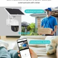  Wifi Uygulamalı Gece Görüşlü Solar Güneş Enerjili Kamera Akıllı Dış Mekan Güvenlik Kamerası