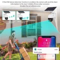 Wifi Uygulamalı Gece Görüşlü Solar Güneş Enerjili Kamera Akıllı Dış Mekan Güvenlik Kamerası