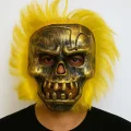 BUĞZ Wild Skull - Bakır Kafatası Sarı Saçlı İskelet Maske