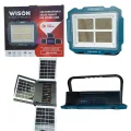 BUĞZ Wıson Ws-5585 Çok Fonksiyonlu 3 Solar Panelli 400w Spot Aydınlatma