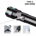 BUĞZ Wison Ws-9944 20w Zoomlu Fosforlu Metal Şarjlı El Feneri