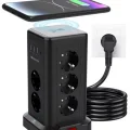BUĞZ Wp711 Akım Korumalı Priz Kablosuz Şarj İstasyonu 11x Soket 3x Usb 1xtype-c Kablolu Grup Priz