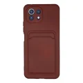 BUĞZ Xiaomi Mi 11 Kılıf Kelvin Kartvizitli Silikon - Bordo