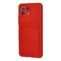 BUĞZ Xiaomi Mi 11 Kılıf Kelvin Kartvizitli Silikon - Kırmızı