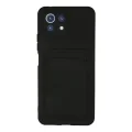 BUĞZ Xiaomi Mi 11 Kılıf Kelvin Kartvizitli Silikon - Siyah