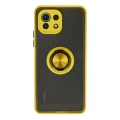 BUĞZ Xiaomi Mi 11 Lite Kılıf Montreal Yüzüklü Silikon Kapak - Sarı