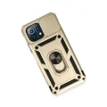 BUĞZ Xiaomi Mi 11 Lite Kılıf Pars Lens Yüzüklü Silikon - Gold