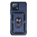 BUĞZ Xiaomi Mi 11 Lite Kılıf Pars Lens Yüzüklü Silikon - Lacivert
