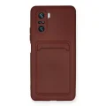 BUĞZ Xiaomi Mi 11i Kılıf Kelvin Kartvizitli Silikon - Bordo