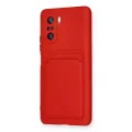 BUĞZ Xiaomi Mi 11i Kılıf Kelvin Kartvizitli Silikon - Kırmızı