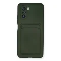 BUĞZ Xiaomi Mi 11i Kılıf Kelvin Kartvizitli Silikon - Koyu Yeşil