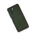BUĞZ Xiaomi Mi 11i Kılıf Kelvin Kartvizitli Silikon - Koyu Yeşil