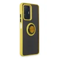 BUĞZ Xiaomi Mi 11t Pro Kılıf Montreal Yüzüklü Silikon Kapak - Sarı