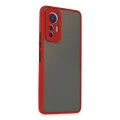BUĞZ Xiaomi Mi 12 Lite Kılıf Montreal Silikon Kapak - Kırmızı