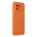 BUĞZ Xiaomi Mi 13 Kılıf Nano İçi Kadife Silikon - Turuncu