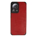 BUĞZ Xiaomi Mi 13 Lite Kılıf Loop Deri Silikon - Kırmızı