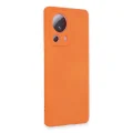 BUĞZ Xiaomi Mi 13 Lite Kılıf Nano İçi Kadife Silikon - Turuncu